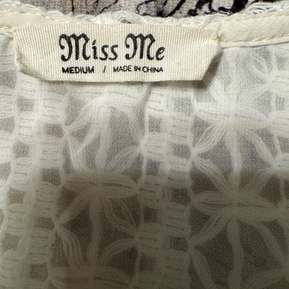Miss Me Cream Sleeveless Tank Top - Picture 6 of 7